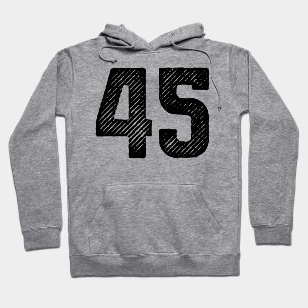 Forty Five 45 Hoodie by colorsplash